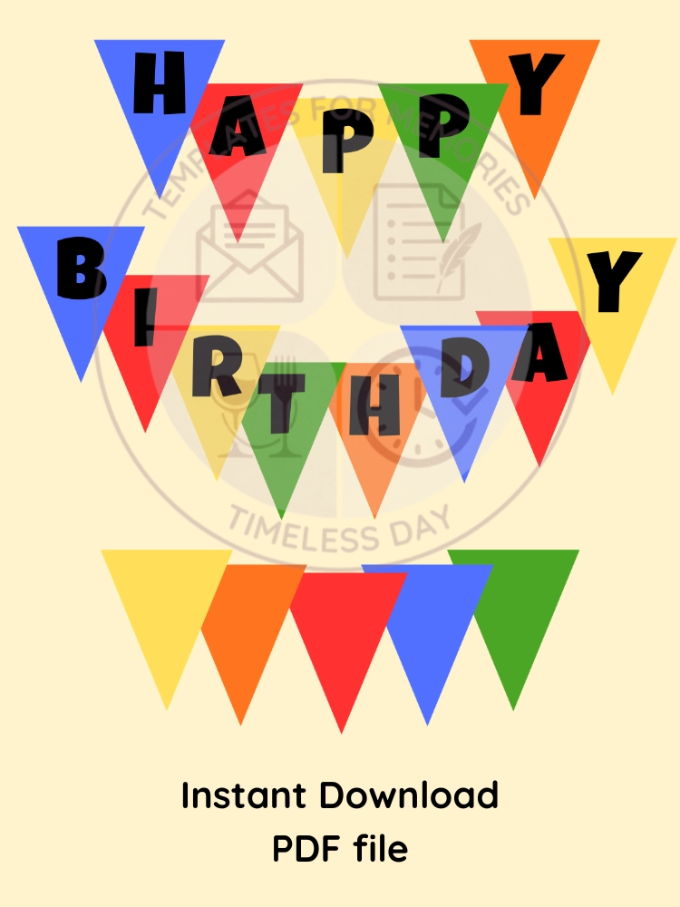 birthday banner triangle english website mock up picture 1500 x 2000