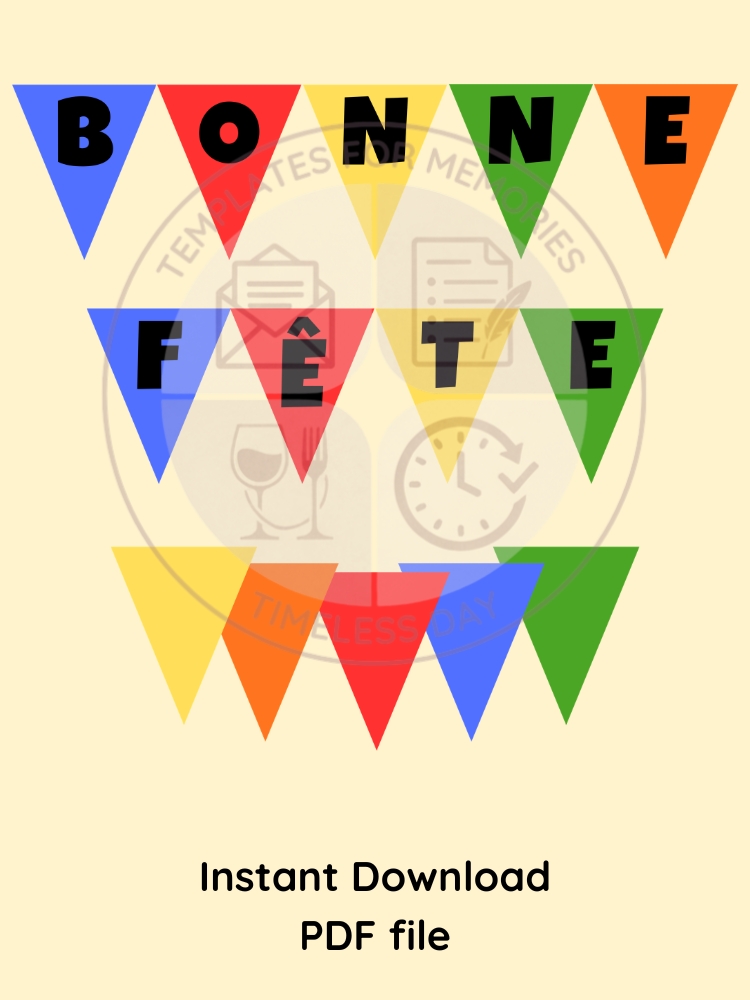 birthday banner triangle french website mock up picture 1500 x 2000