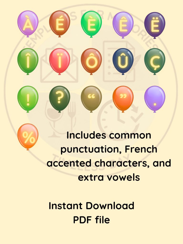 alphabet generic balloon banner mock up 2