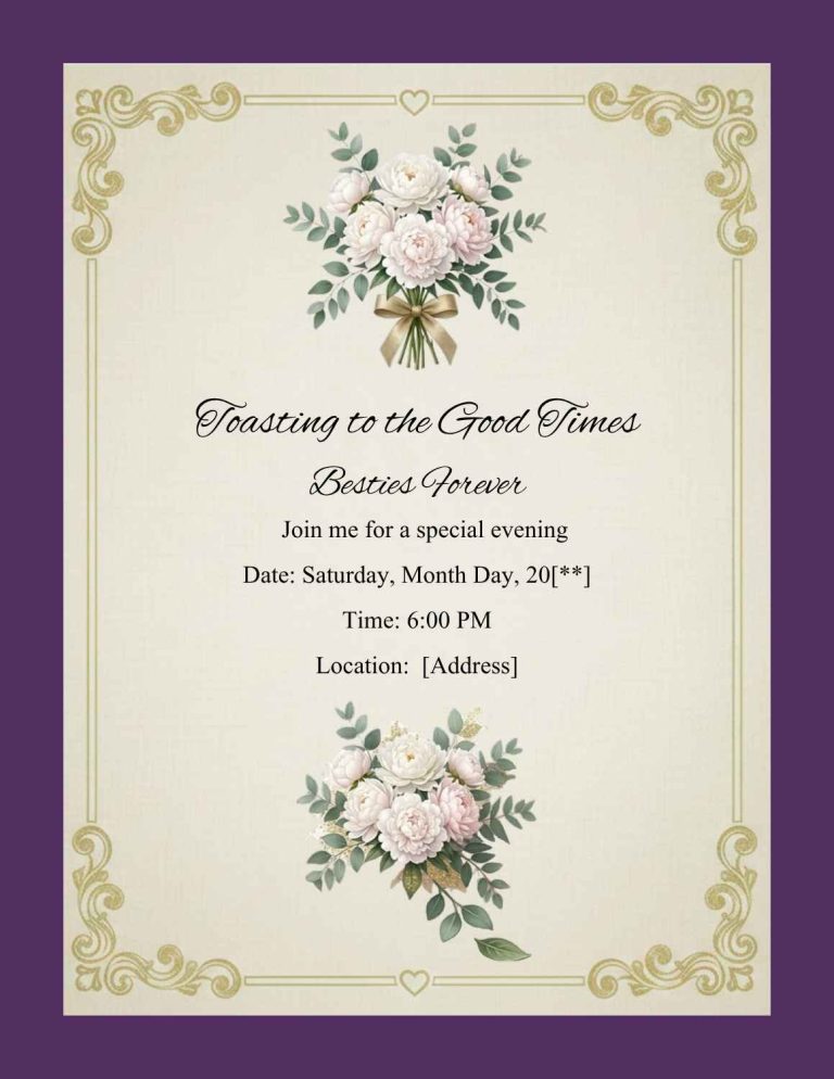 Home intimate culinary experience invite template 8.5 x 11