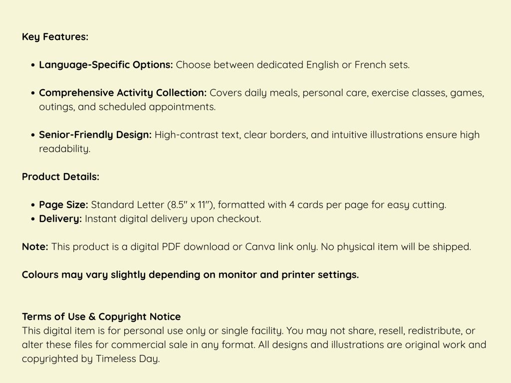 senior activity cards website mockup 4