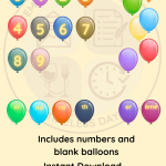 alphabet generic balloon banner mock up picture 3